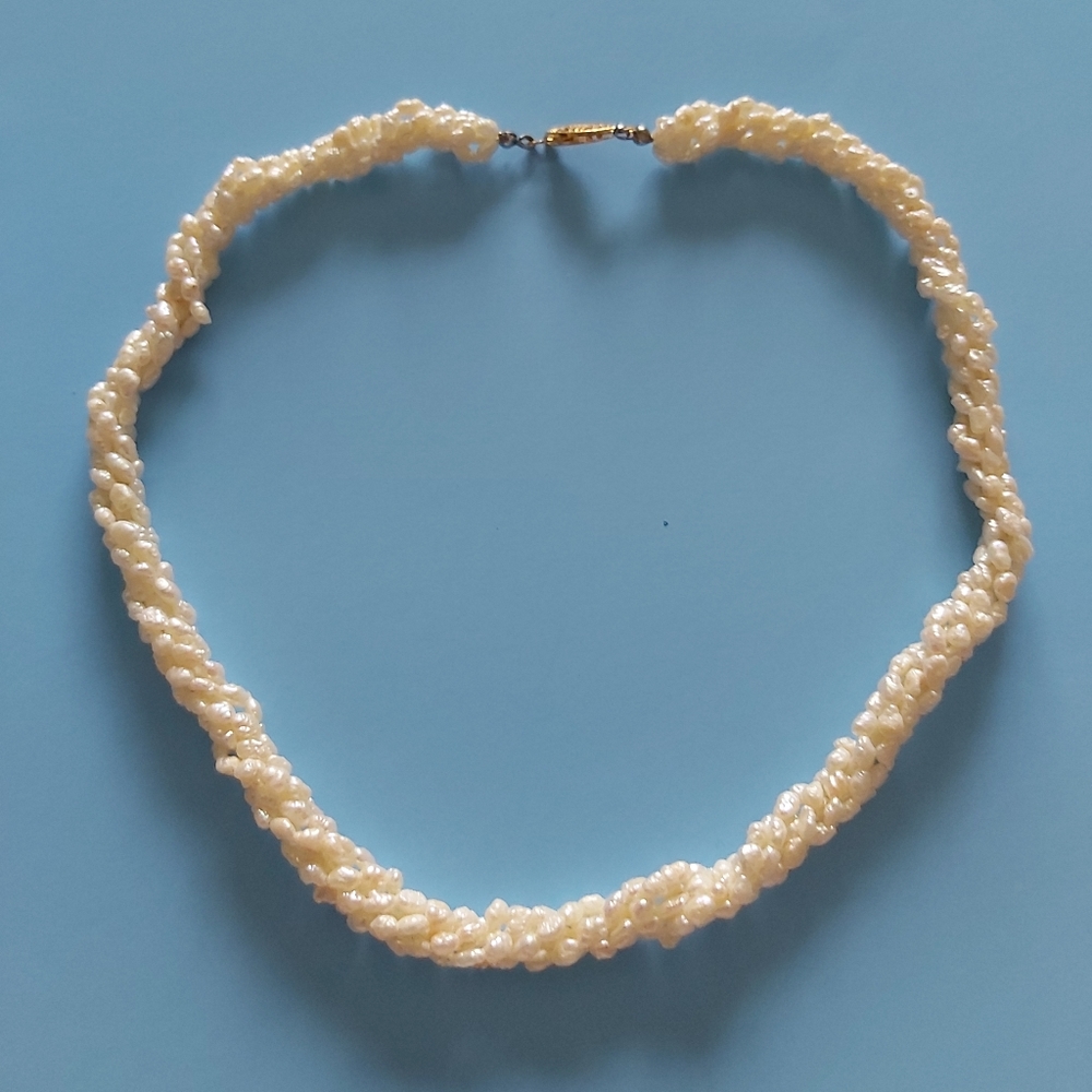 Freshwater pearl necklace (925 silver)